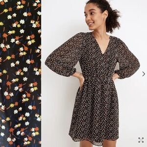 MADEWELL (Re)sourced Georgette Button-Front Mini Dress Size XS